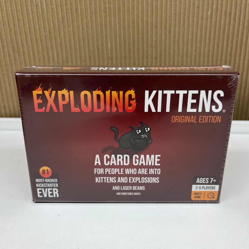 Exploding Kittens Original Edition Card Game Party Game Ages 7+ 2-5 Players NEW